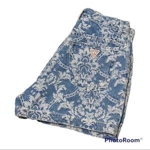 Vintage GUESS USA Floral High Waisted Mom Shorts | Size 31